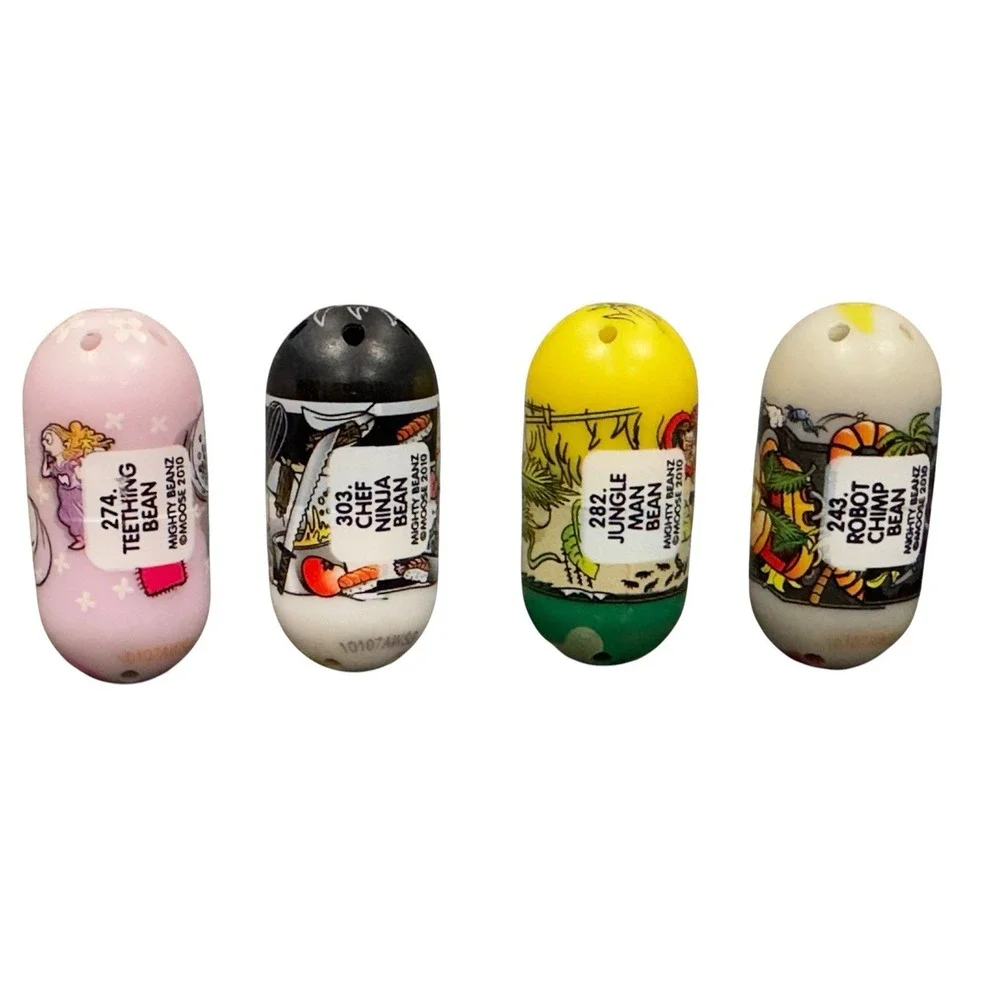 Mighty‎ Beanz 2010 Lot of 7 Moose Toys Chef Ninja Dog Baby 303 274 275